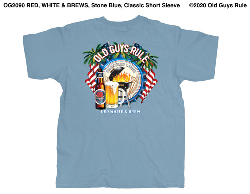 Red, White & Brews, Stone Blue, Classic Short Sleeve