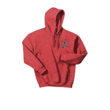 Load image into Gallery viewer, Sluggers ADULT 18500 Hoodie Heathered RED with Logo