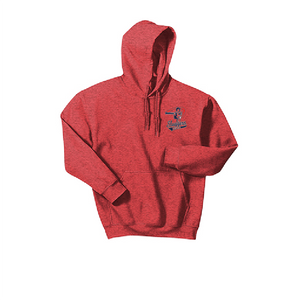 Sluggers ADULT 18500 Hoodie Heathered RED with Logo