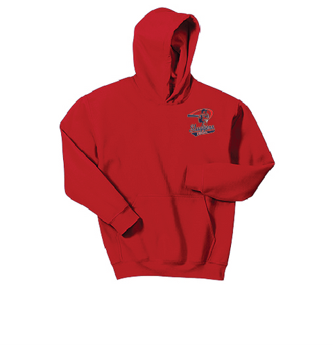 Sluggers YOUTH 18500B Hoodie RED with Logo